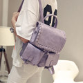 Fashion Knitting Edge Flap Drawstring Bag Women 2016 New Soft Backpack Japan And Korean Trend Preppy