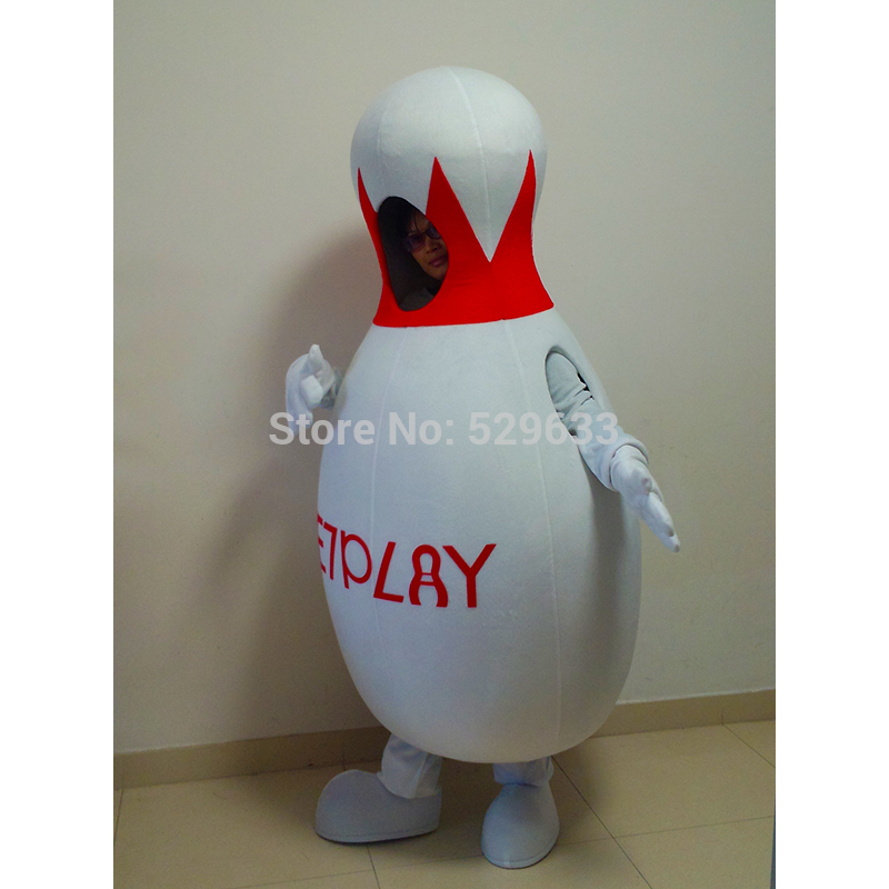 Bowling Pin Alley Mascot Costume cartoon costumes advertising mascot