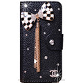 DIY Cute Luxury Crystal Diamond Flip Leather Case Cover For Apple iPhone 5 5S Handmade Bling