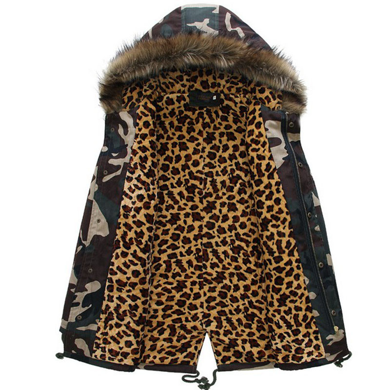 Leopard Camouflage Down Jackets 2015 military parka Fashion Brand Men s Camo Sports Snow mens Winter