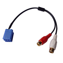 Car Mini ISO 8 Pin RCA Cable Adapter for Blaupunkt CD Changer for VW AUDI