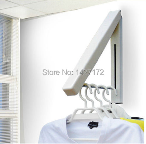 Bathroom Wall Mount Flexible Clothesline Laundry Hanger Dry Hangers ...