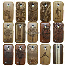 Free Shipping/100%Natural Real Wood Made Case Cover MultiPattern image Wooden ase For Samsung Galaxy S4 MINI I9190