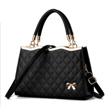 Women European American style handbag multi-use soft PU leather shoulder messenger bag zipper edge frame metal chrome Women bag