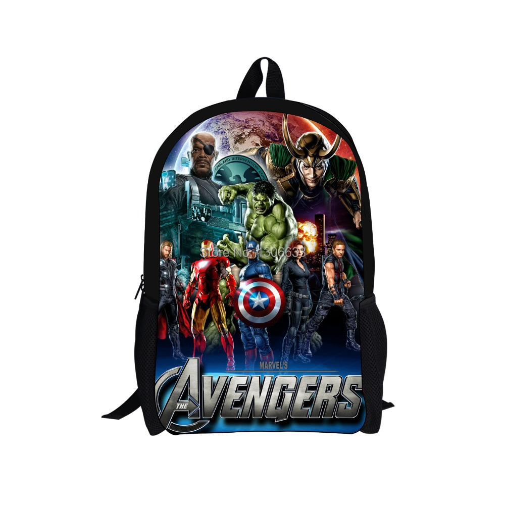 2014 Hot Sale Superman Character Men School Bag Children s Iron Man Avengers Backpacks Kids Boys