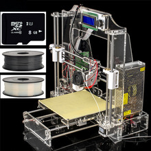 2015 Hot Full Acrylic Quality High Precision Reprap Prusa i3 LCD DIY 3d Printer Kit with 2 KG Filament 8G SD card for Free