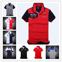 New 2016 air force one Top Quality embroidery men’s Aeronautica militare Men Shirts Brand POLO diamond Fashion shark clothing
