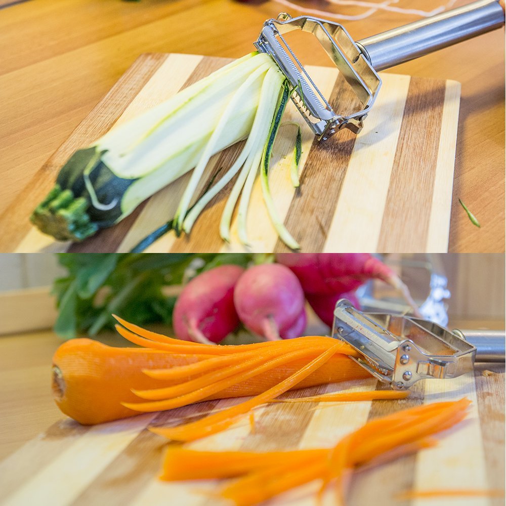 Julienne Peeler Vegetable Fruit Peeler Stainless Steel Durable Razor
