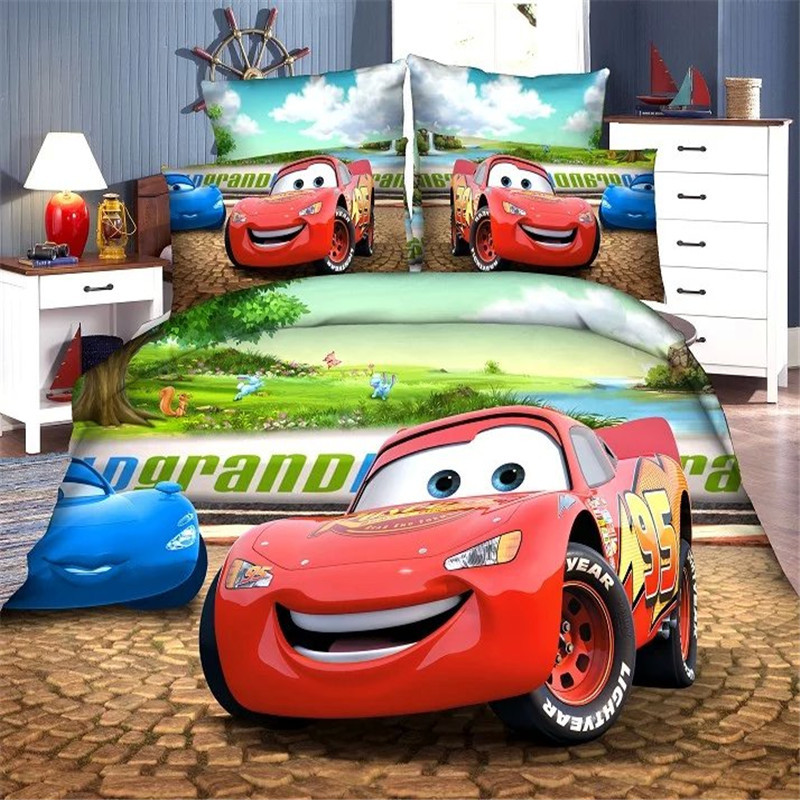 amazing racing cars twin/single size boys bedding set of duvet cover bed sheet pillow case 2/3pcs bed linen set