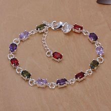 H258 925 delicate silver bracelet, 925 delicate silver type jewelry Colored stone bracelet /aisaizza bayajsfa