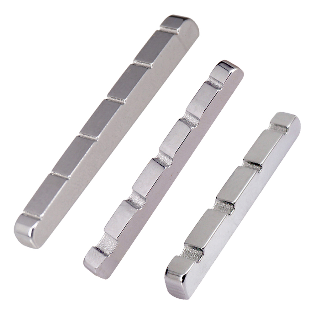 Description Picture 3 of itemStainless Steel Electric Guitar Bass Slotted Nut Locking Roller Bridge for Electric Acoustic Guitar Bass Guitar Accessories