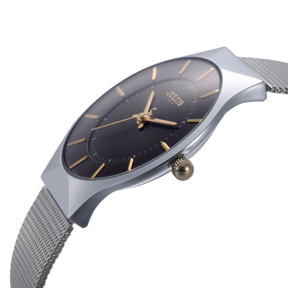 Top Brand Julius Watches Men Stainless Steel Band Quartz Men Wrist watch Ultra Thin Dial Luxury Men's Watches Relogio masculino