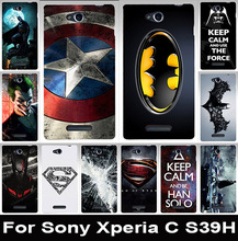 Hot sale DIY painted mobile phone case transparent side PC case hard Back cover hood Skin Shell For Sony Xperia C CN3 S39h C2305