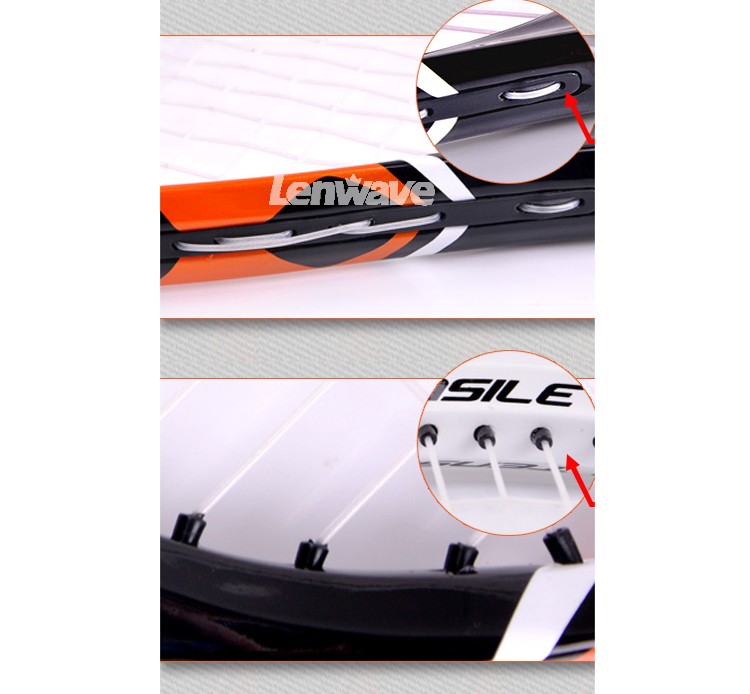 1 Piece Carbon Fiber Tennis Rackets Lenwave Brand Men Women Sports Training Tennis Raquete