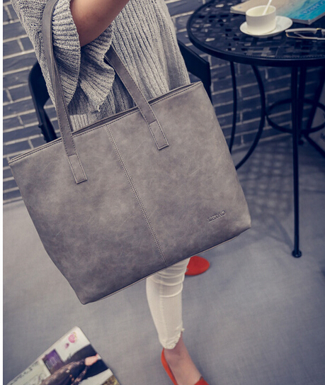 2016 spring summer fashion formal women s vintage handbag brief one shoulder big bags gray black