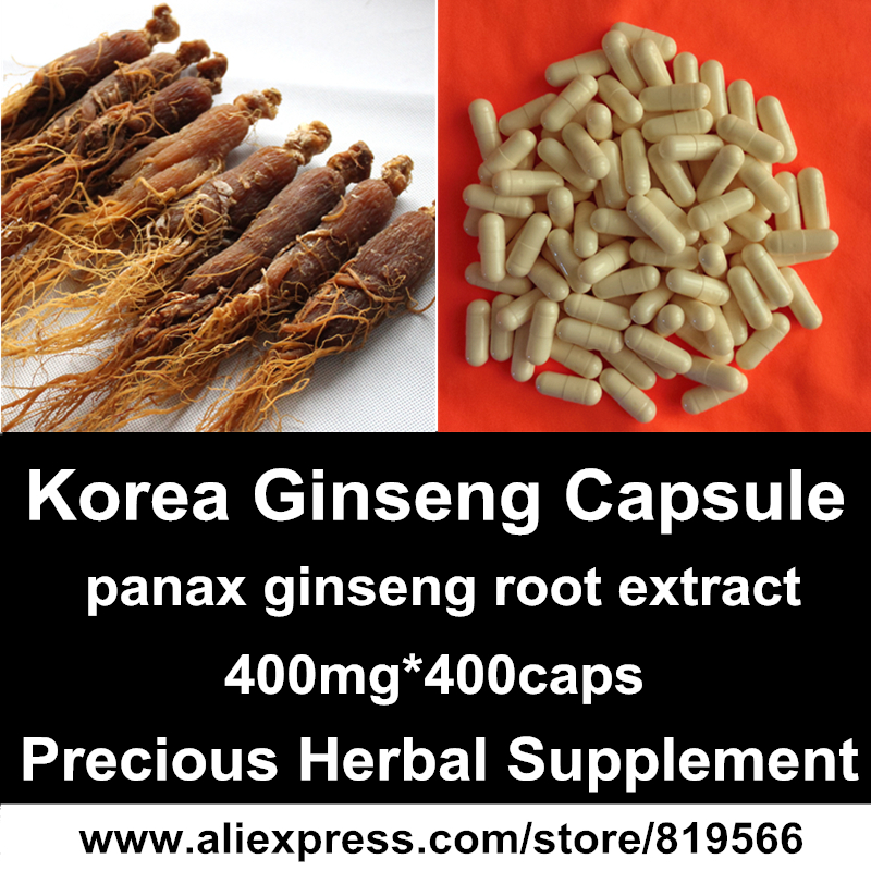 Chinese Panax Ginseng Roots Capsule Korea Ginseng Extract Powder Caps