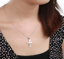 ROXI Delicate cross necklace platinum plated with AAA zircon fashion Environmental Micro Inserted Jewelry free shipping103024576