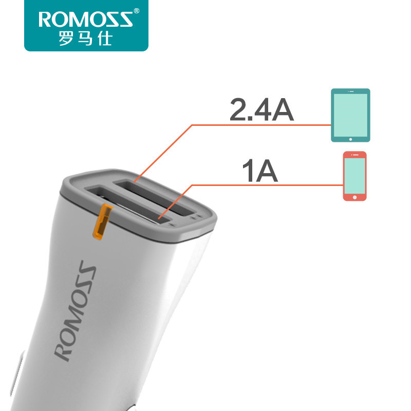 Romoss 2.4a           2 usb      iphone  ipad
