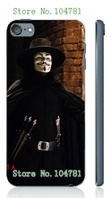 Mobile Phone Cases 2016 Vendetta Anonymous Design Plastic White Hard Case For ipod touch 5 5th Free Shipping