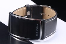 2016 Fashion Luxury Brand Unisex Men Women Arch Bridge Style LED Digital Date Faux Leather Strap
