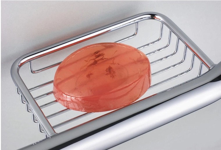 Description Picture 5 of itemSafe Grab Stainless steel material chrome bathroom grab bar with brass soap basket