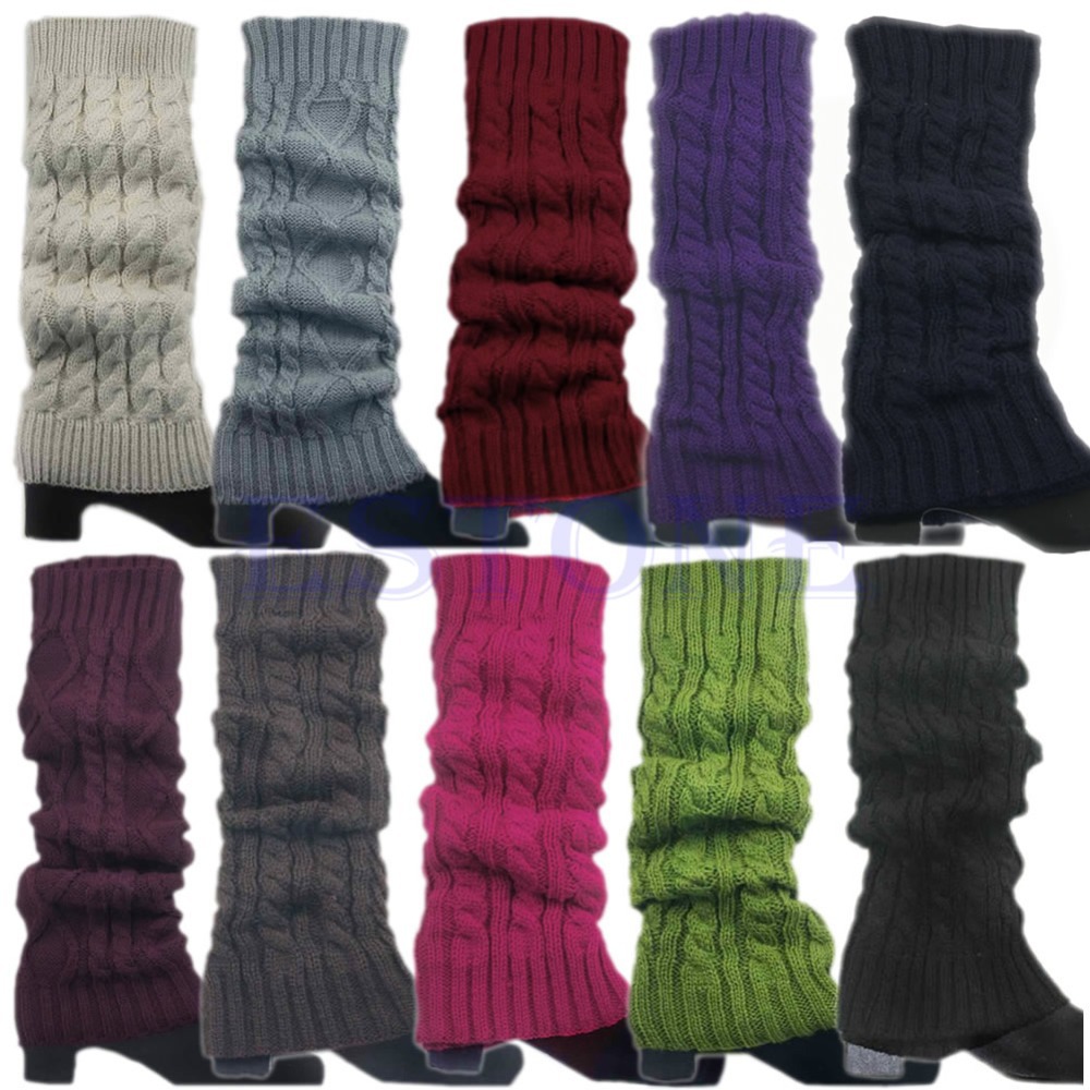 Z101 Korean Women Lady Winter Knitted Crochet Socks Leg Boots Warmer Cover Leggings Free shipping