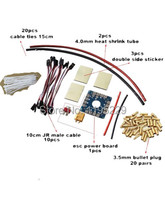 Multicopter DIY Parts 10CM JR Male Cable Tie 3.5mm Bullet Plug ESC Board Sticker