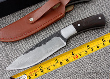 Sharp high hardness Handmade pattern steel Imitation Damascus Hunting Knife HandMade – 01Ebony handle Send holste Free shipping