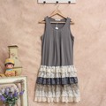 robe femme tunique harajuku crochet linen vestido Mori Girl Lace ruffle lolita hippie boho bohemian vintage