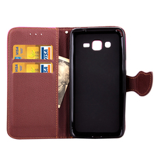 New Deluxe Litchi Wallet Leather Flip Case for samsung galaxy grand prime G530 sm g530h sm