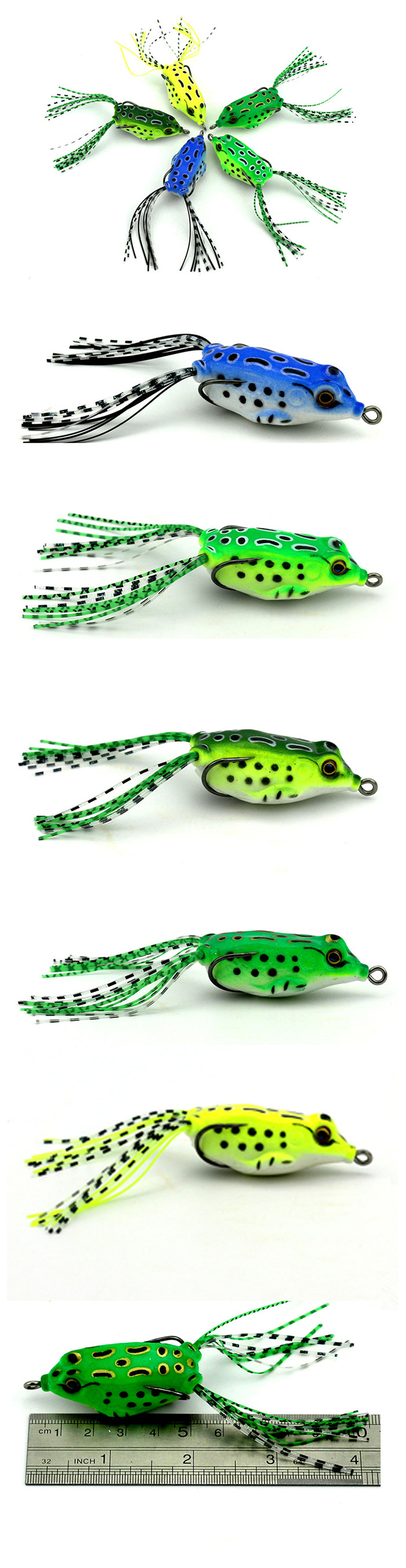 HENGJIA Lot 5Pcs Soft Plastic <font><b>Fishing</b></font> lures Frog lure With Hook Top Water 5.5CM 8G Artificial Fish Tackle HENGJIA Lot 5Pcs Soft Plastic <font><b>Fishing</b></font> lures Frog lure With Hook Top Water 5.5CM 8G Artificial Fish Tackle