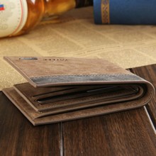 Hot Selling Chic Korean Men s Bifold Business Matte Leather Wallet Card Holder Purse Stripes