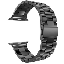 2016 stainless steel watch band for iwatch apple watch band strap link bracelet accessories 38mm 42mm black gold with adapter