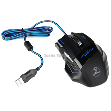 LED USB Wired Game Gaming Mouse Mice 7 Programmable Buttons 3200 DPI for Windons XP 7