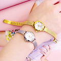 Gold small quartz watch nouveau riche small dial watch bracelet watches fashion lady clock