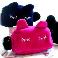 Hot Sale Women Cosmetic Pouch Bags High Quality Makeup Organizer Bags Clutches Wallets Women’s Outdoor Travel Bags Cute Cat Bag