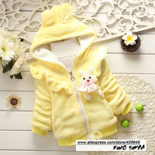 2015 new autumn and winter children bunny clothing child clothes baby girl outerwear coat girl s