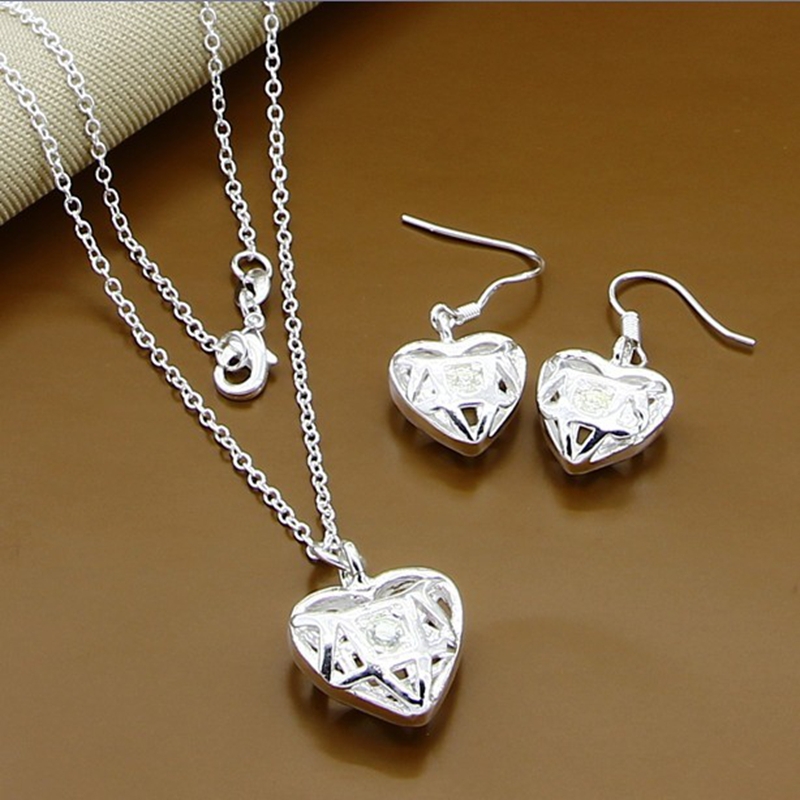 2014 new brand sliver plated jewelry sets bright heart 2014 new brand sliver plated jewelry sets bright heart