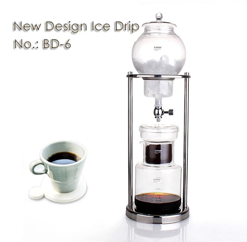 NEW ARRIVAL Stainless steel double column ice drip coffee maker coffee pot iced glass coffee ...