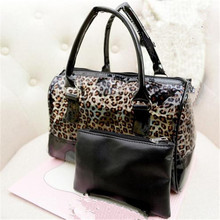 Summer candy jelly casual leopard composite bag 2016 women candy designer handbag transparent sandy beach bags women hand bag 5
