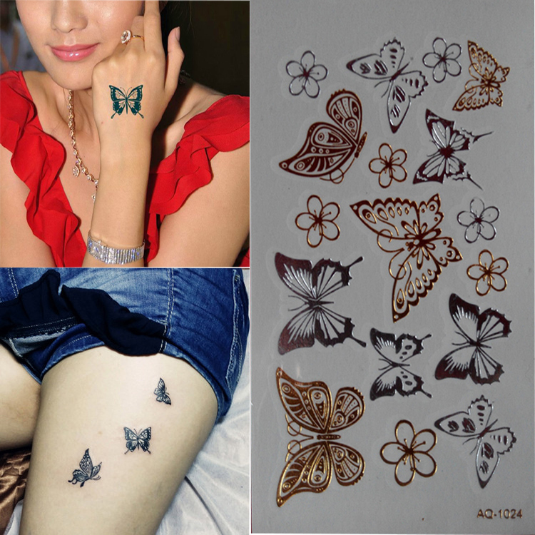 2015 New Design Gold Tattoo Fashion Temporary Tattoo Stickers Temporary Body Art Waterproof Tattoo Pattern 
