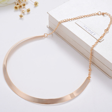 Fashion Making simple shape metal texture collar Alloy necklace  Free Shipping 2015 New Collier Gold Plated Choker Jewelry