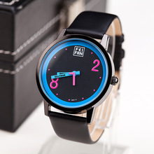 Marca de fábrica superior de gama alta de moda Casual Watch mujeres Reloj nuevo estilo de diseño de línea única la PU de la raya Reloj de cuarzo de cuero Reloj Mujer