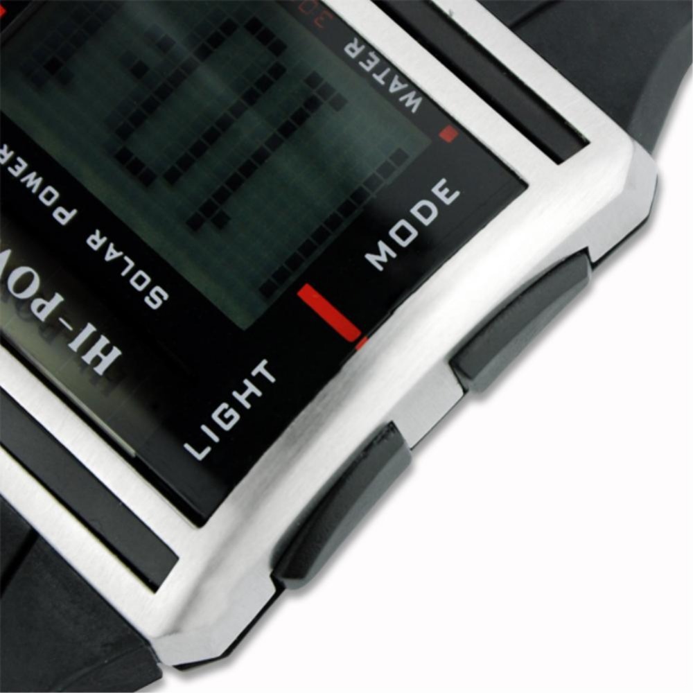Solar Power Sport Back Light Digital Mens Wrist Watch Time Stopwatch EN0085 Digital Waterproof Sport Wrist