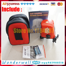 Freeshipping ! AK435 360degree self- leveling Cross Laser Level 1V1H Red 2 line 1 point HOT SALE