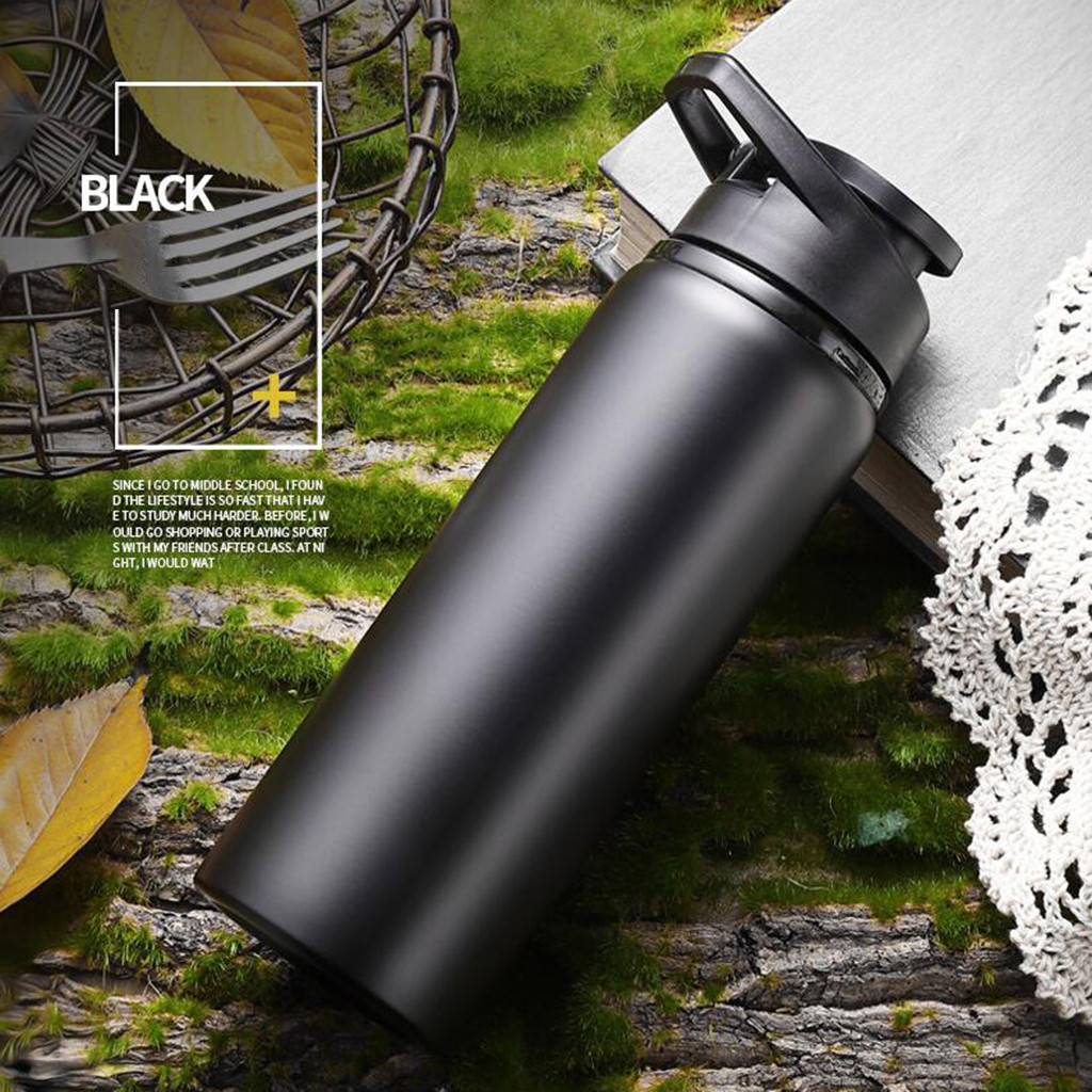 Portable Stainless Steel Sports Water Bottle Bicycle Travel Cold Kettle 700mL