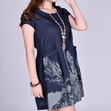 2016 new summer maternity dresses cotton and linen plus size women’s short sleeve dresses prengant dresses 16084