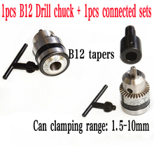 1 unids B12 chuck conectado 1 unids conectado conjuntos aplicables 8/10 / 12 mm del eje del motor biela
