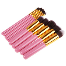10 Pieces Wooden Handle Makeup Brushes Make Up Brushes Beauty Brush Pincel Maquiagem Profissional Maquillaje Pinceaux