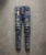 Mens Jeans New Hot Sale Low Dark 2015 Men Jeans Snow Washing Low-waist Micro-bomb Moto Knee-level Folding Slim Balmai Size 28-36